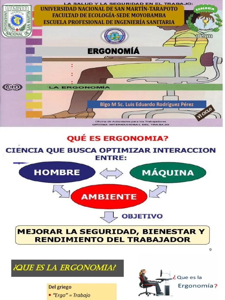 ERGONOMÍA | PDF | Factores Humanos Y Ergonomía | Hombro