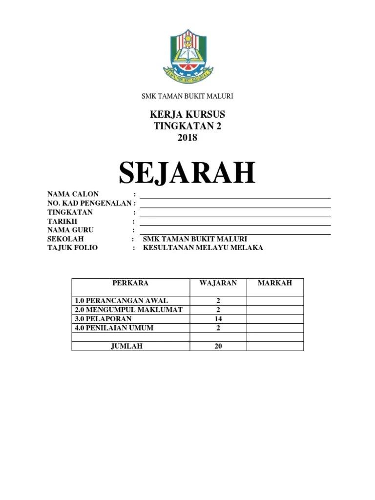 Di antara objektif tersebut adalah seperti . Kajian Kes Sejarah Tingkatan 2 2018 Pdf