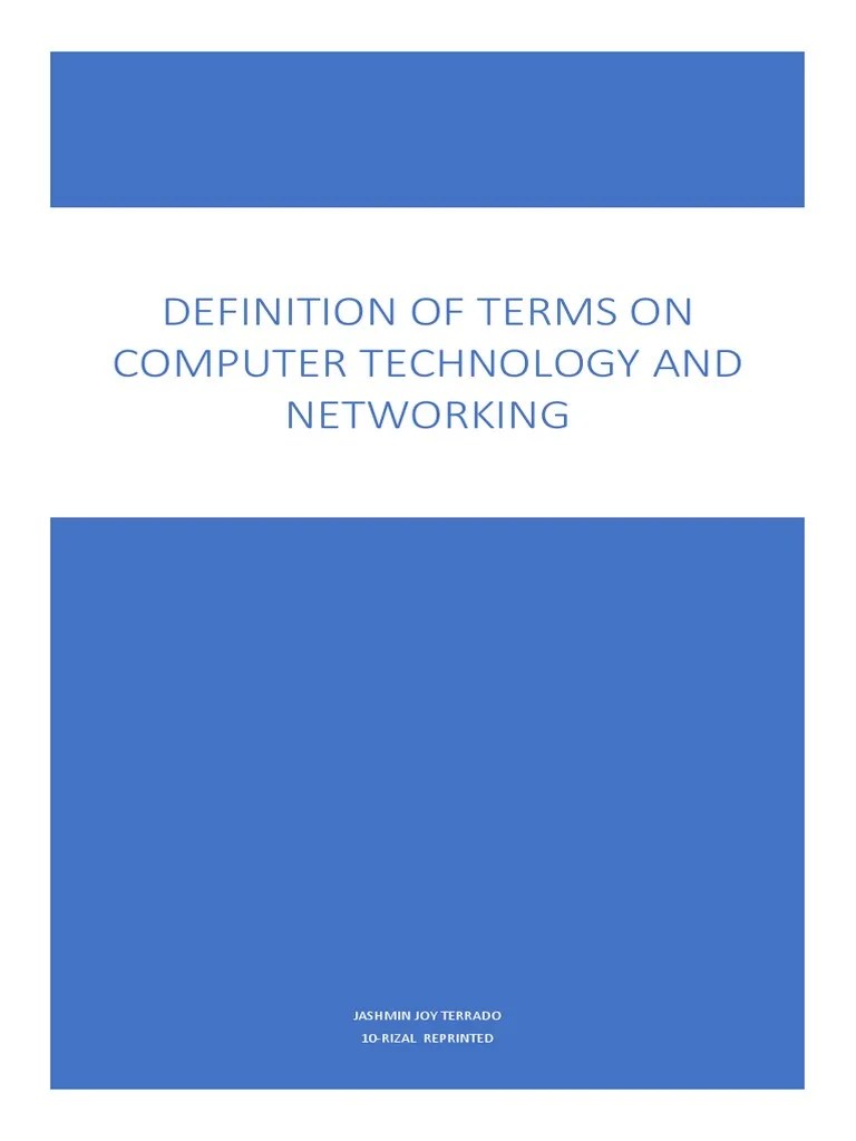 Computer Networking Basic Terms | PDF | Internet Protocol Suite | Osi Model