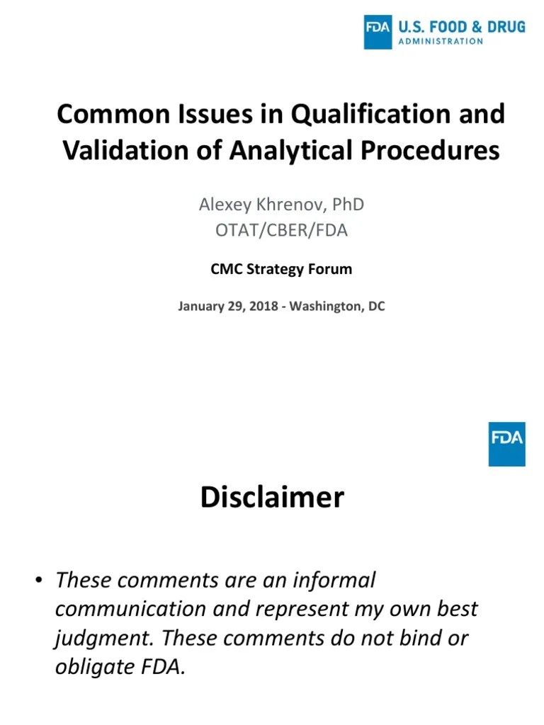 Usfda Method Validation | PDF | Verification And Validation | Robust Statistics