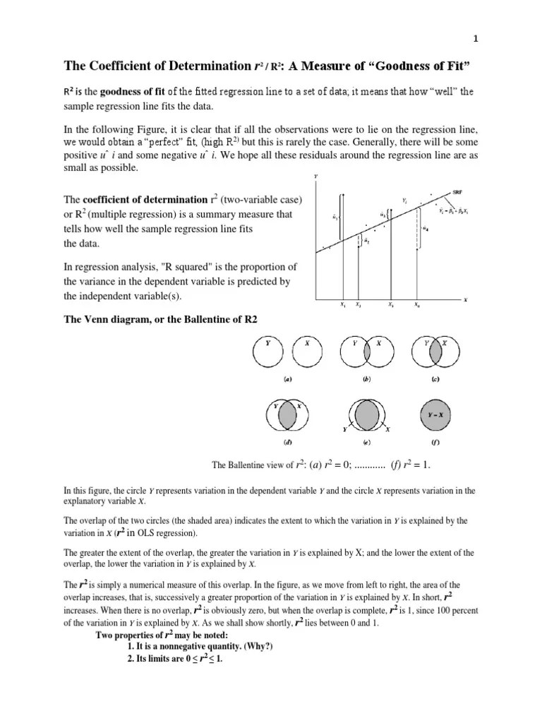 Coefficient Of Determination | PDF | Correlation And Dependence ...
