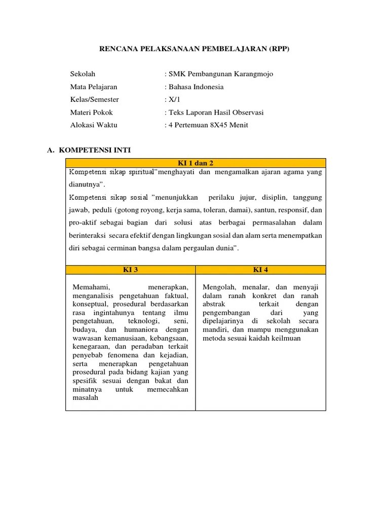 RPP 3.2 Dan 4.2 Teks LHO VITA INDRIANA S | PDF
