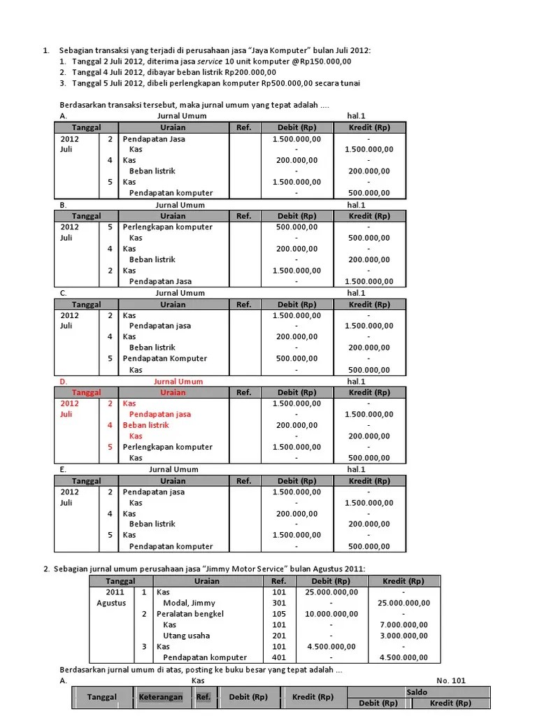 Di dalam buku jurnal semua transaksi dicatat sehingga dari buku jurnal kita. Kisi 2 Pdf