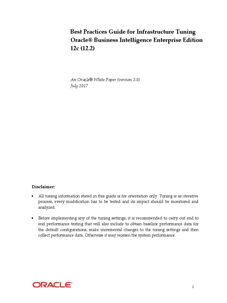 Best Practices Guide For Infrastructure Tuning Oracle® Business ...