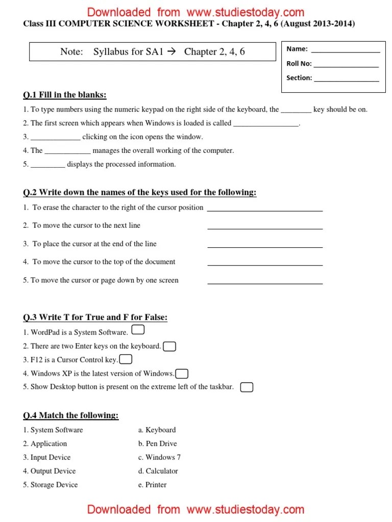 In my case i have a cord connected to the relay 75 when you clap your hands (or any loud noise) it will toggle a relay. Cbse Class 3 Computer Practice Worksheet 11 With Answers Pdf Computer Keyboard Icon Computing