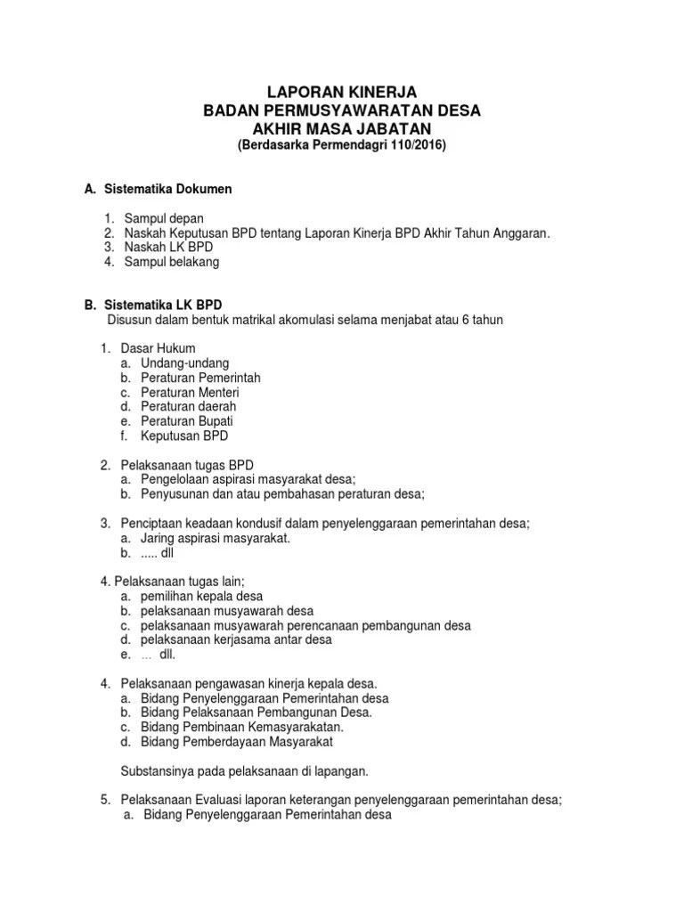 Tata cara evaluasi rancangan peraturan daerah tentang anggaran. Laporan Kinerja Bpd Amj Pdf