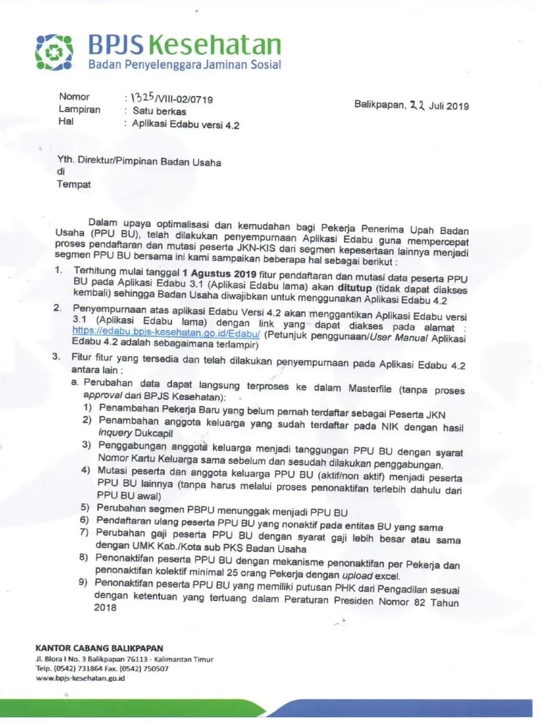 Aplikasi Edabu Versi 4.2 | PDF