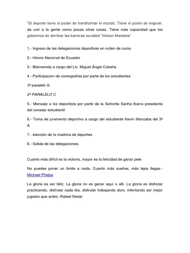 El Deporte Tiene El Poder De Transformar El Mundo | PDF