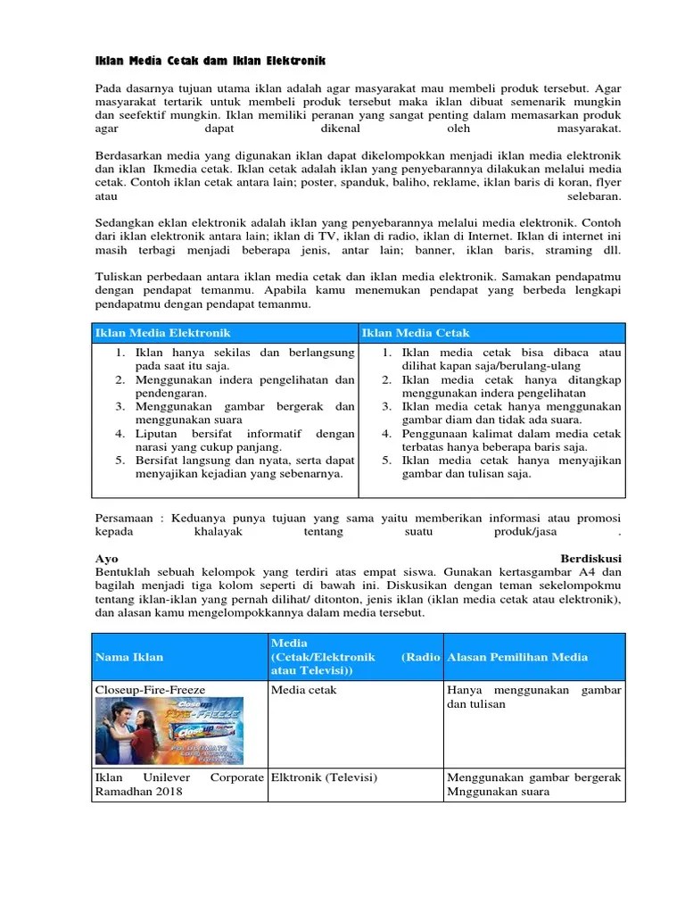 Lantas apa saja ciri ciri teks laporan percobaan? Gambar Contoh Iklan Elektronik Iklan Radio Iklan Televisi Atau Iklan Internet Berbagai Contoh