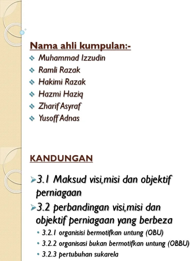 Contoh Visi Misi Objektif Perniagaan / Portal Rasmi Fakulti Inovasi Perniagaan Dan Teknologi Visi Misi Objektif