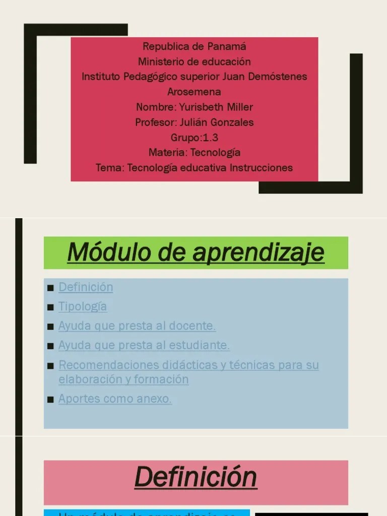 Modulo De Aprendizaje | PDF