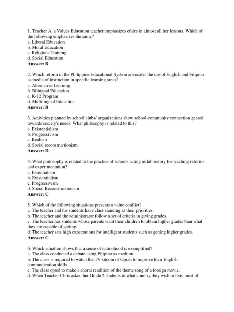 Foundation Of Education Review Guide Pdf Philosophy Of Education