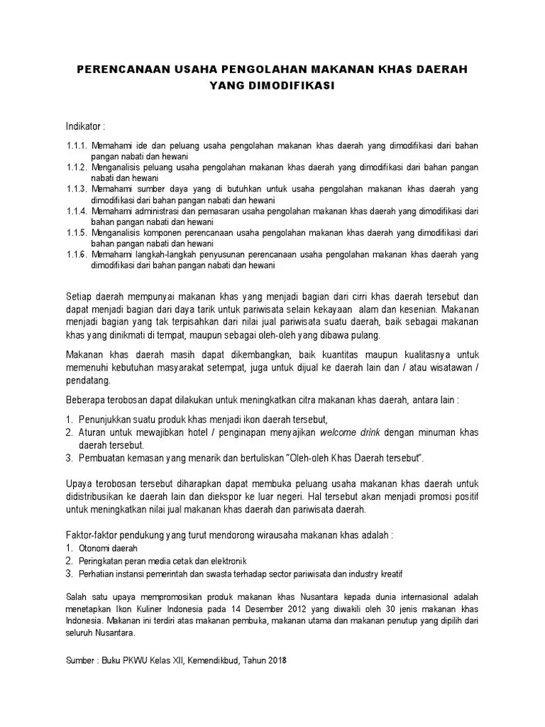 Modifikasi Makanan Khas | PDF