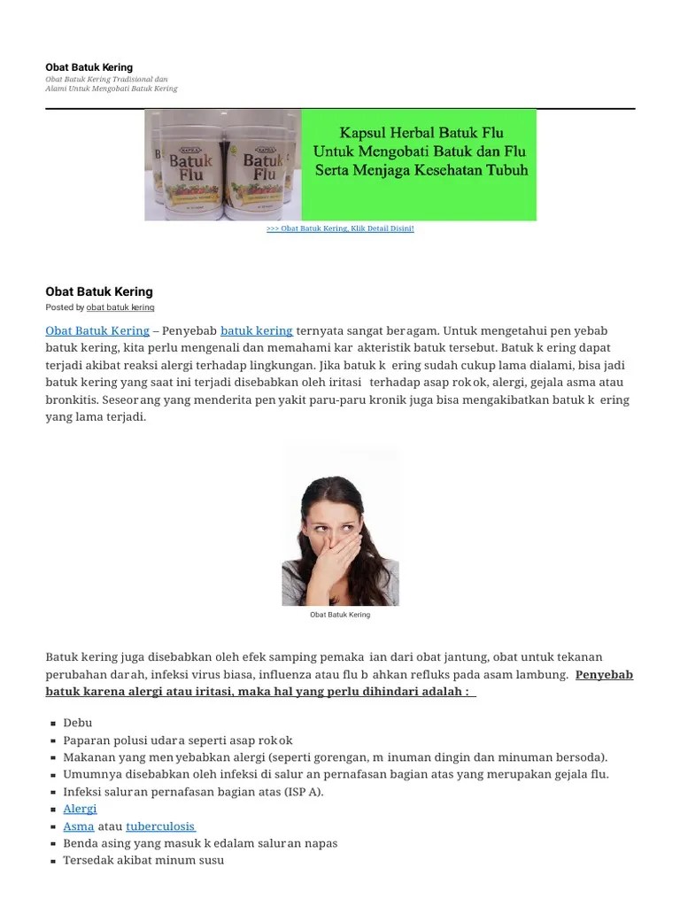 Obat Batuk Kering Dan Gatal | PDF
