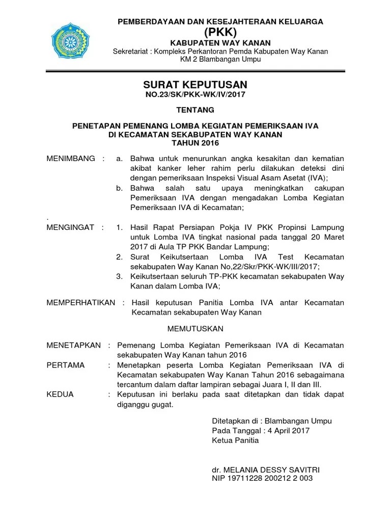Harga sembako · masyarakat miskin · anak yatim & lansia · penyandang disabilitas · rumah ibadah · sumber pangan · lomba desa & posyandu . Sk Pemenang Lomba Iva Kab Wk 2016 A4 Pdf