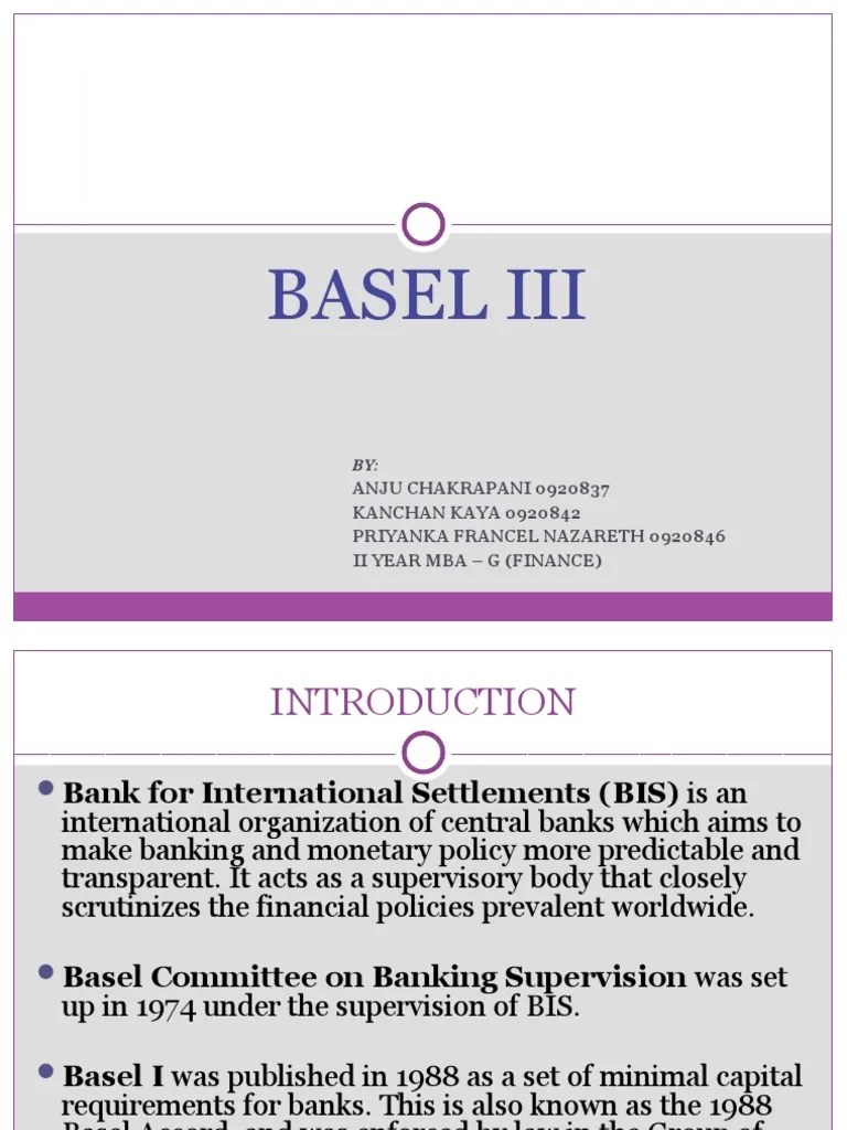 Basel Iii Pdf Basel Ii Basel Iii