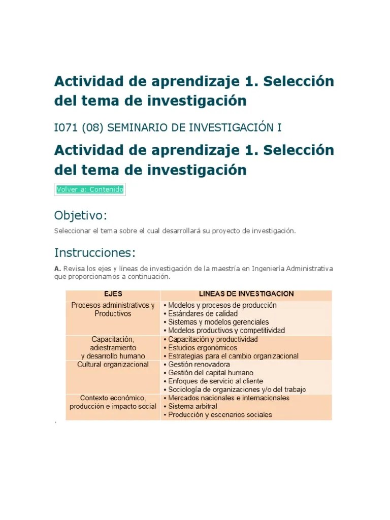 Actividad De Aprendizaje 1 | PDF | Aprendizaje | Cognición