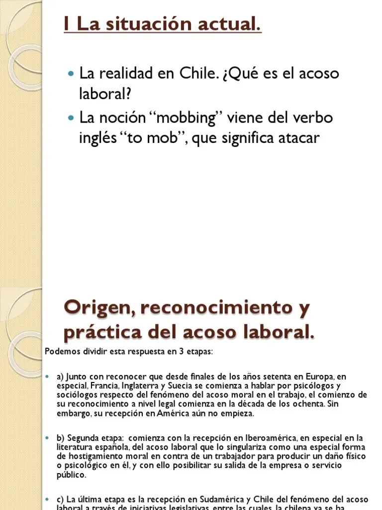Acoso Laboral En Chile | PDF | Justicia | Crimen Y Violencia