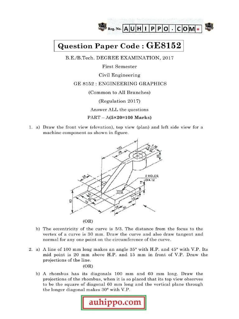 Ge8152 Engineering Graphics Reg 2017 Pdf