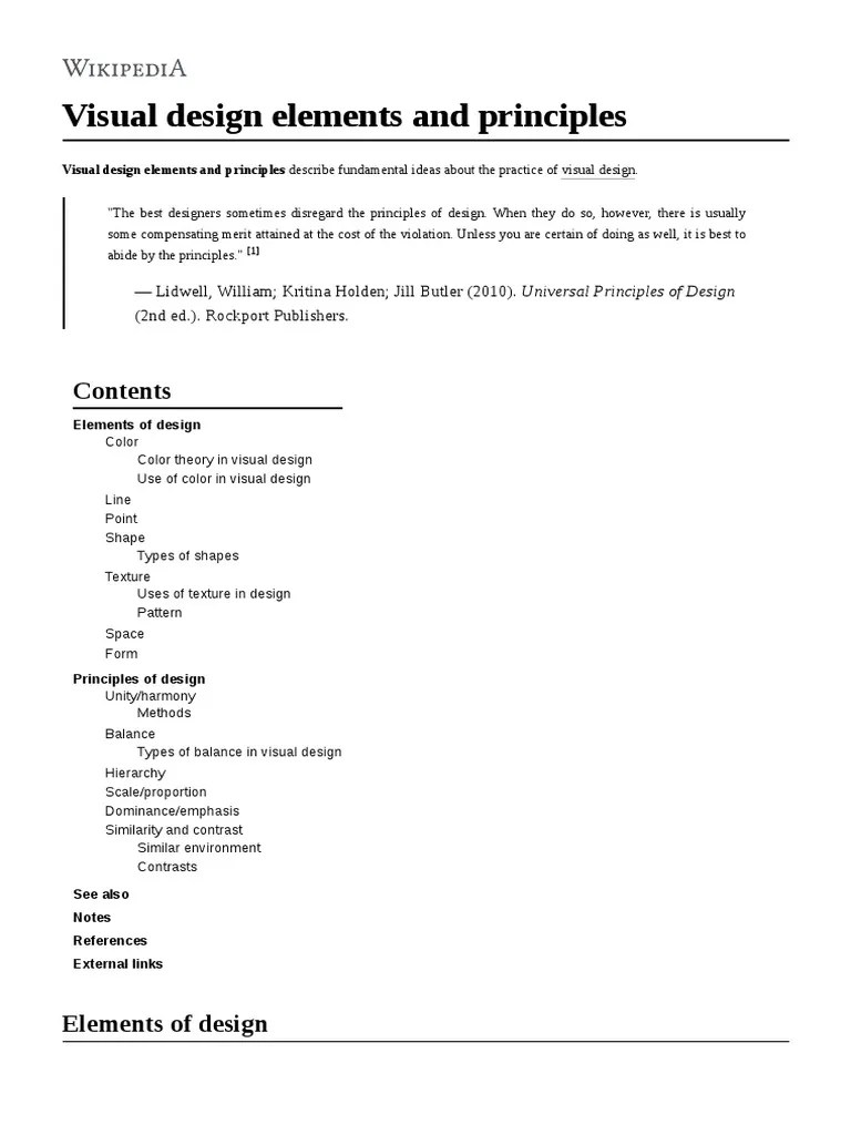 Visual Design Elements And Principles | PDF | Composition (Visual Arts) | Shape