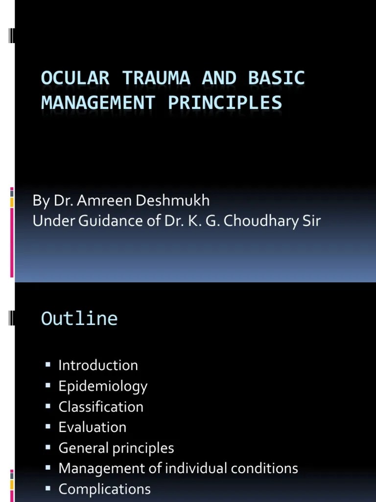 Ocular Trauma | PDF | Human Eye | Cataract
