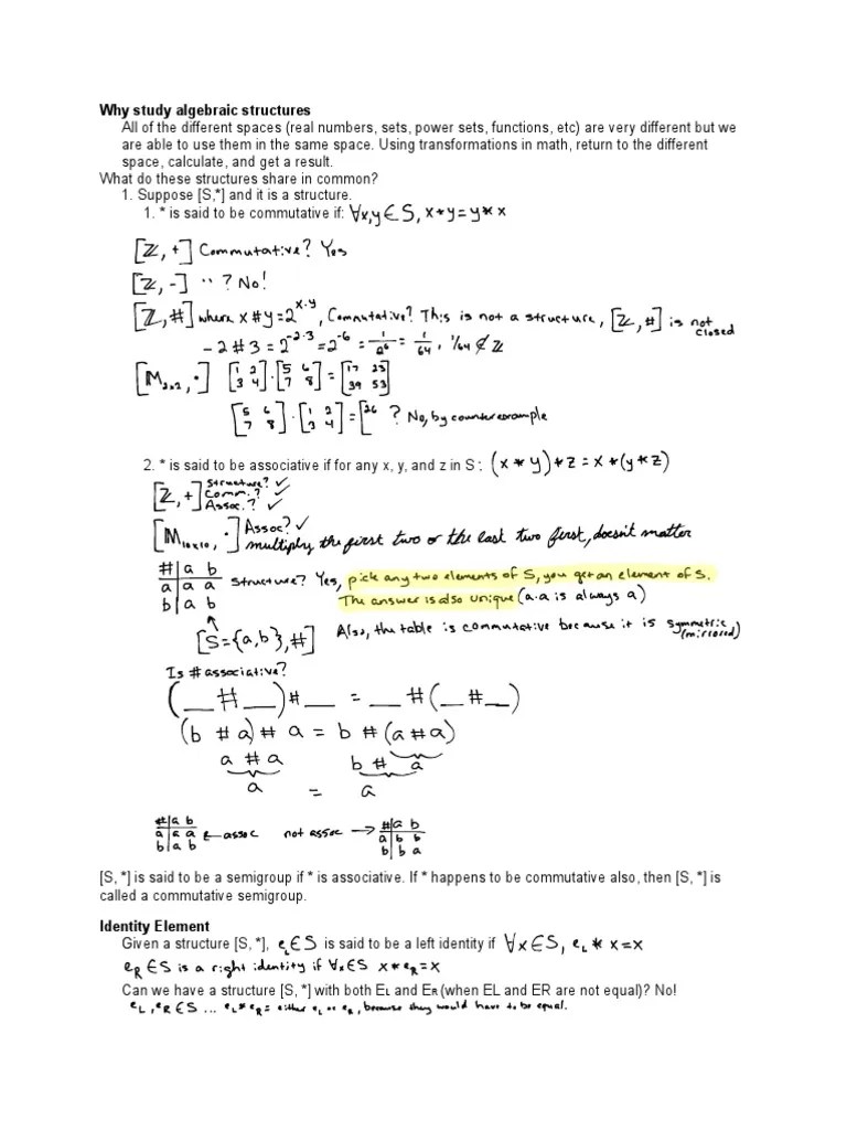 Discrete Math Algebraic Structures | PDF