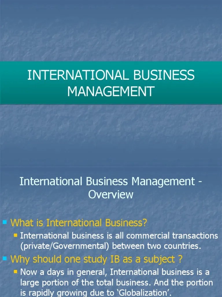 International Business Management | PDF | Purchasing Power Parity | Inflation