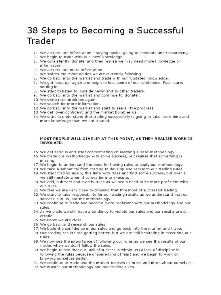 Step To Be Trader | PDF | Order (Exchange) | Technical Analysis