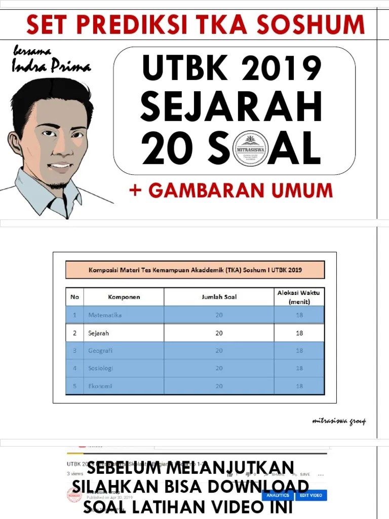 Utbk2019 Tka Soshum Sejarah | PDF | Sejarah