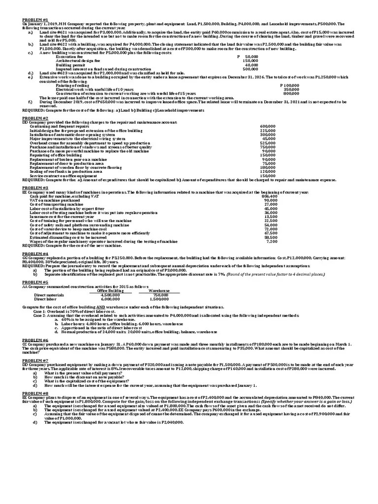 PPE | PDF | Expense | Depreciation