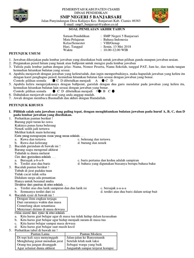 Soal Bahasa Indonesia | PDF