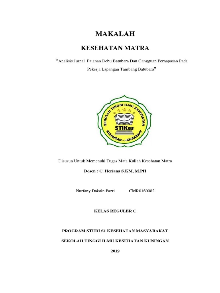 Makalah Kesehatan Matra Bawah Tanah Fix | PDF