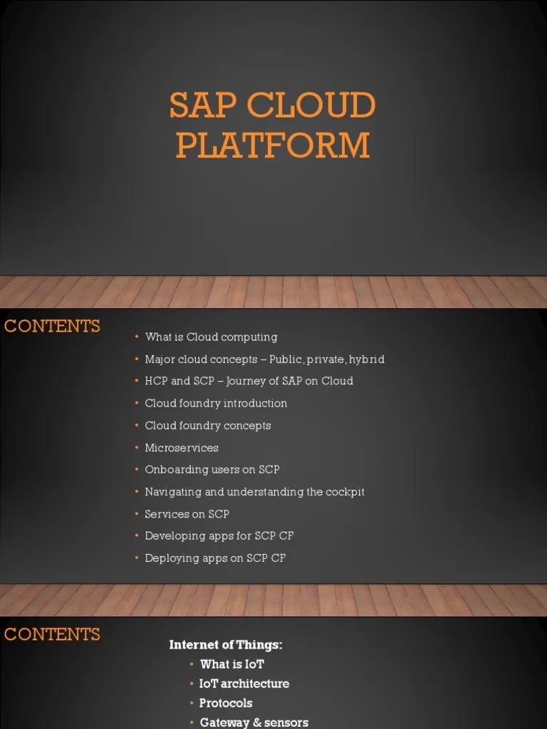 Sap Cloud Platform Online Training | Download Free PDF | Sap Se | Cloud Computing