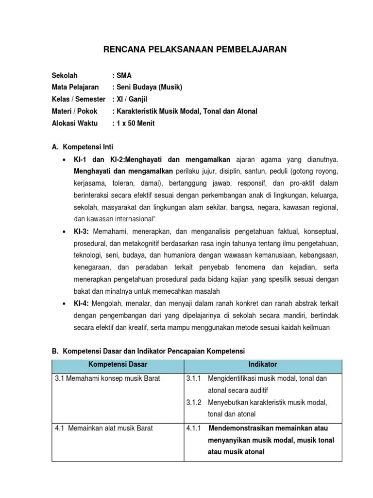 Contoh Lagu Musik Modal Tonal Dan Atonal