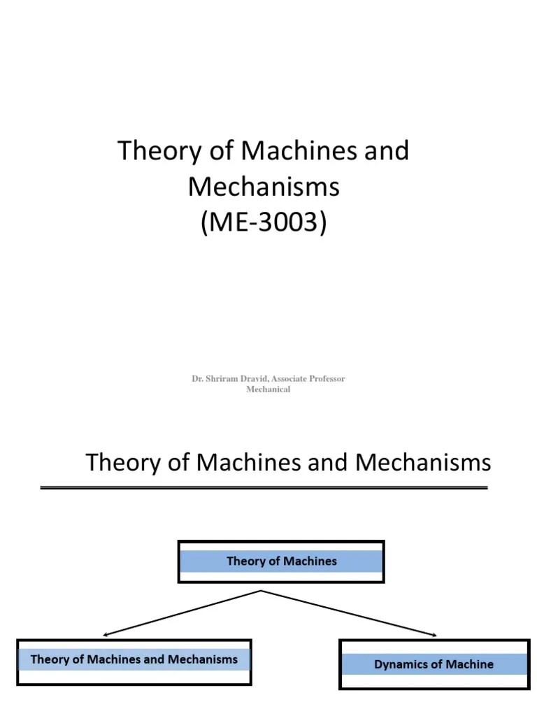Theory Of Machine Unit 1 | PDF | Machines | Kinematics