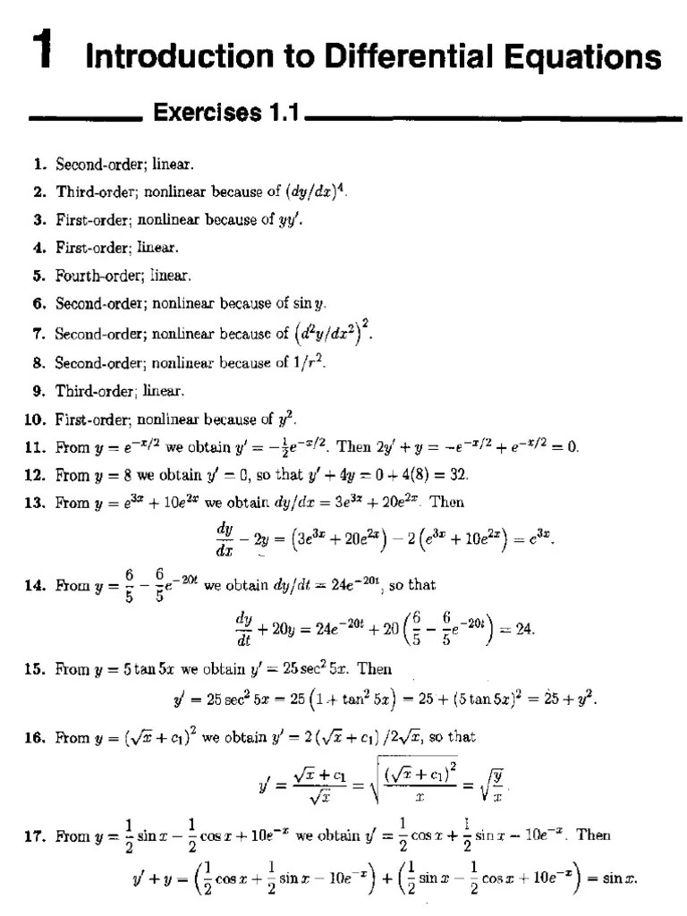 Worksheet For Differential-Equations PDF | PDF
