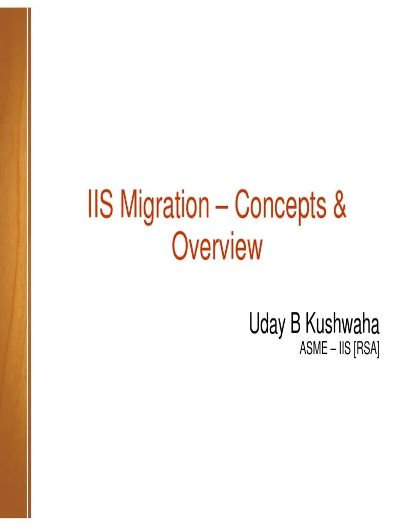 IIS Migration | PDF | Internet Information Services | Websites