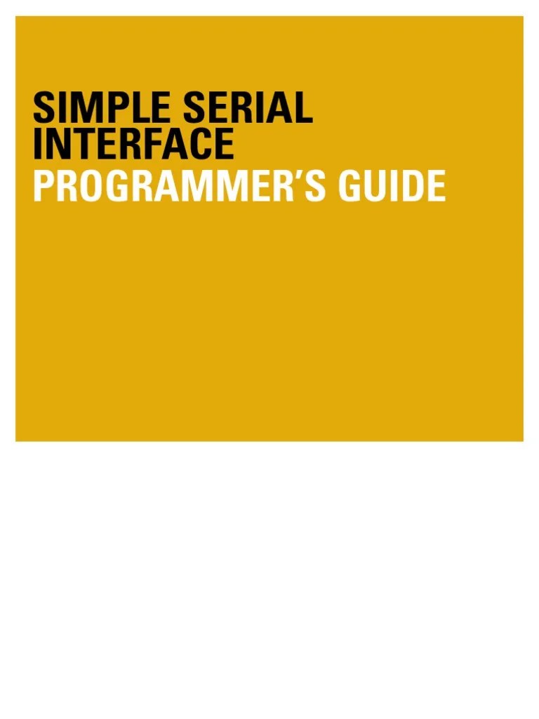 Simple Serial Interface (SSI) Programmers Guide | PDF | Transmission ...