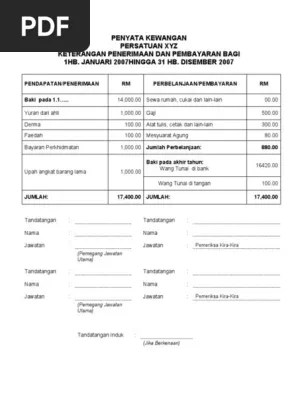 $ 02020/11/05 contoh lah ye, pendapatan yang terkumpul selama setahun ialah rm100,000,000 @ rm100 juta. Contoh Penyata Kewangan Pdf