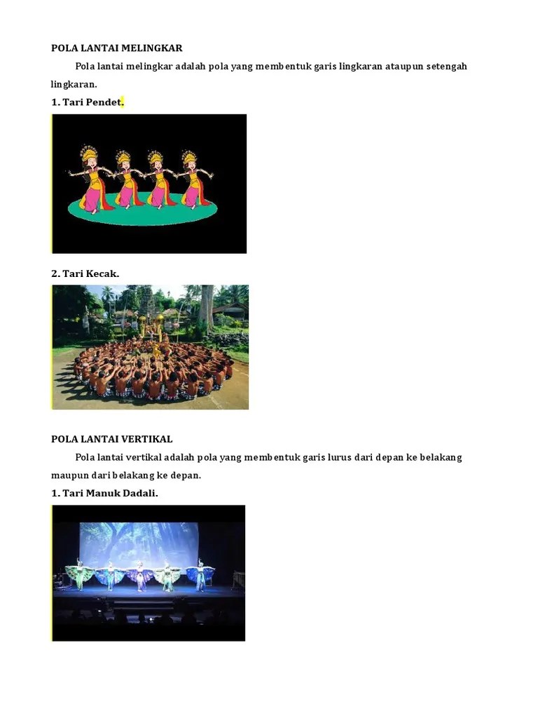 Pola Lantai Tari Daerah | PDF