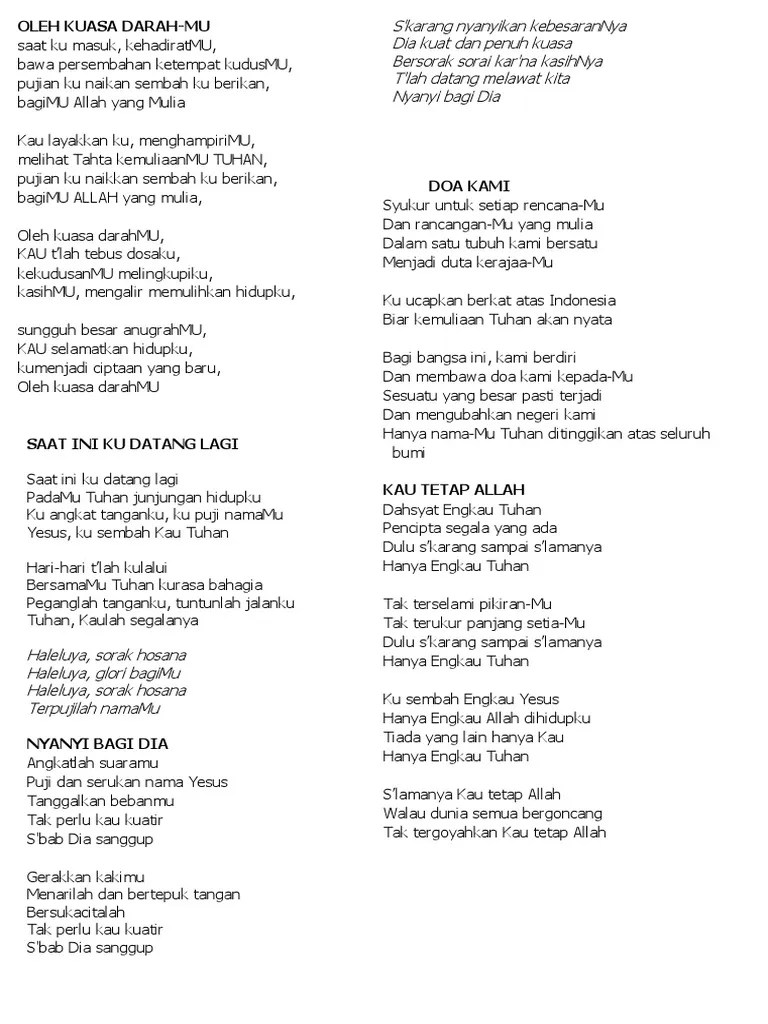 Sumber terlengkap lirik lagu rohani kristen lirik lagu rohani lirik lagu . Lirik Lagu Rohani Kristen Pdf