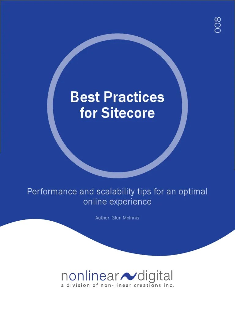 SiteCore Best Practices | PDF | Cache (Computing) | Websites
