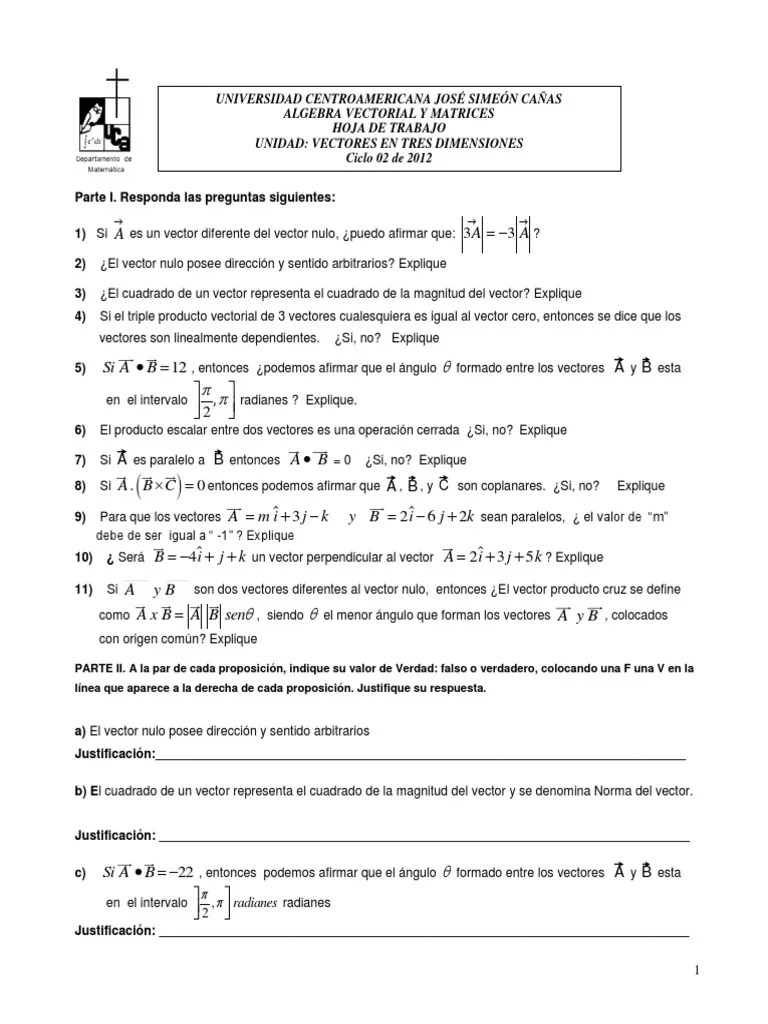 El Espacio Tridimensional (Explicado) | PDF | Vector Euclidiano | Triángulo
