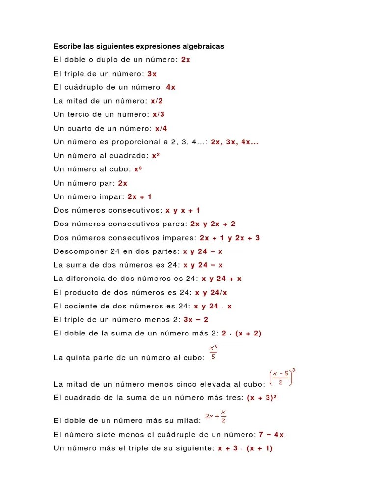 Expresiones Algebraicas | PDF | Ciencia Computacional | Álgebra