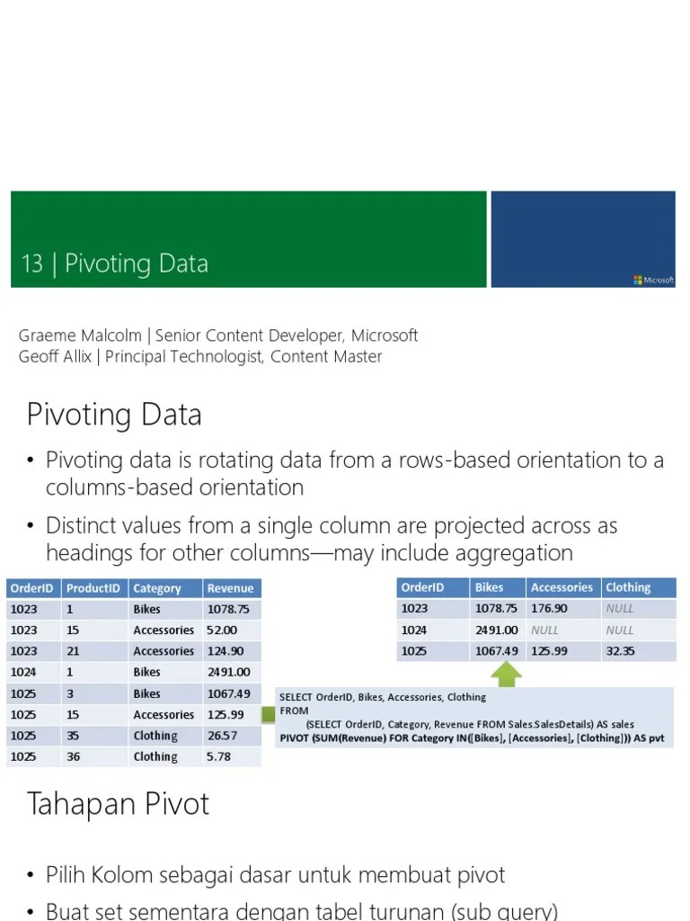 Pivot | PDF | Data Management | Computing