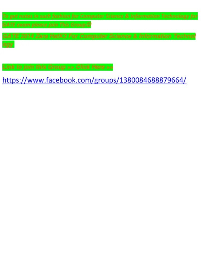 Computer Science GATE Notes | PDF