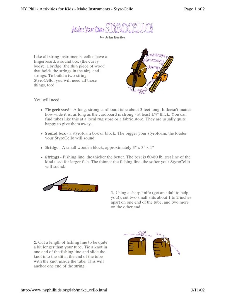 Make A Cello | PDF | String Instruments | Bow And Arrow