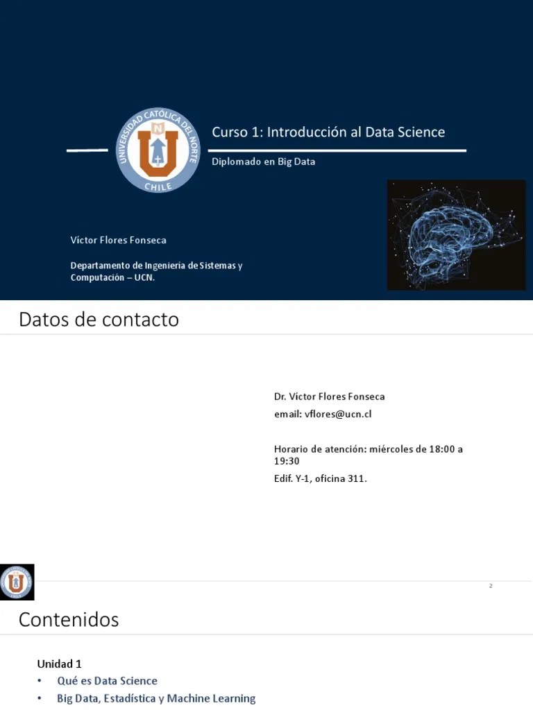 Introducción A Data Science (PPT1) | PDF | Big Data | Aprendizaje ...