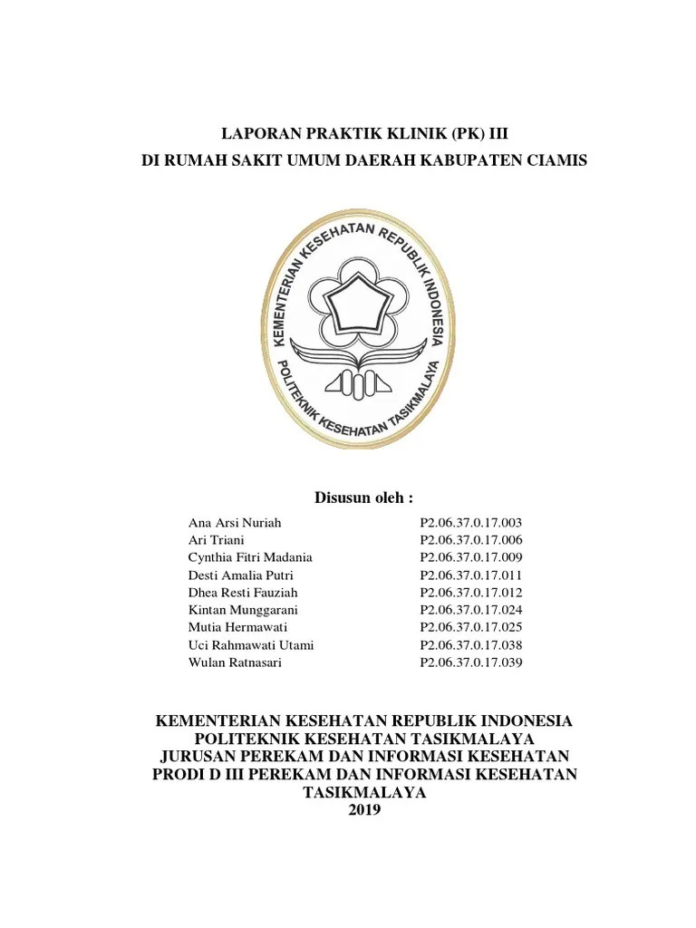 Visi dari apotek citra sehat utama ini . Laporan Praktik Klinik 3 Rekam Medis Pdf