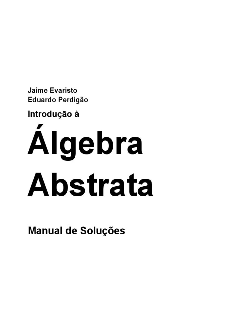 Respostas Introdução à álgebra Abstrata.doc | PDF | Função (Matemática ...